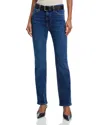 Frame The Pencil High Rise Slim Straight Jeans In Femma In Blue