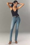 Frame The Pencil High-rise Straight-leg Jeans In Blue