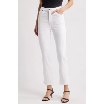 Frame The Pencil High Waist Ankle Slim Straight Leg Jeans In White