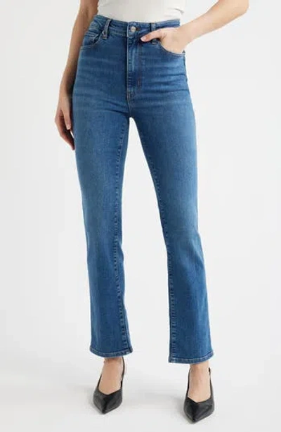 Frame The Pencil High Waist Slim Straight Leg Jeans In Blue