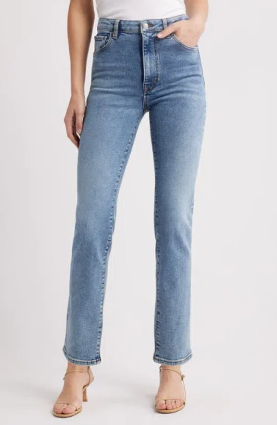 Frame The Pencil High Waist Slim Straight Leg Jeans In Crave