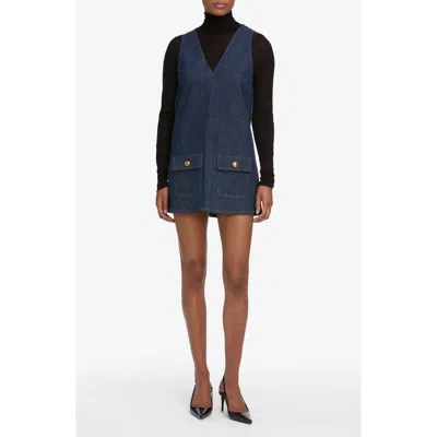 FRAME FRAME THE PINAFORE DENIM MINIDRESS
