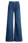 Frame The Pintuck High Waist Wide Leg Jeans In Highway