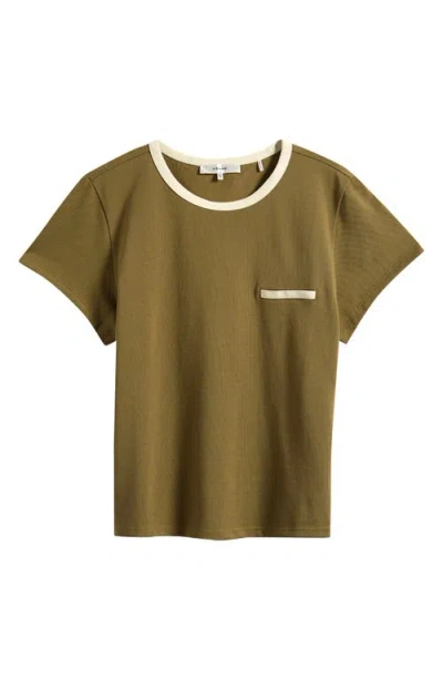Frame The Pique Baby Tee In Green