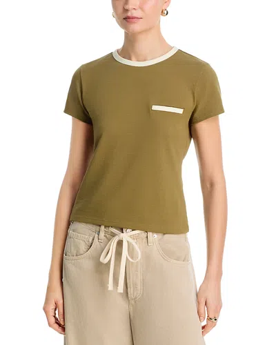 Frame The Pique Baby Tee In Green