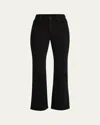 Frame Womens Espresso Le Easy Flare Flared High-rise Corduroy Jeans In Smokescreen