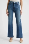 Frame The Pixie Arrow High Waist Bootcut Jeans In Blue