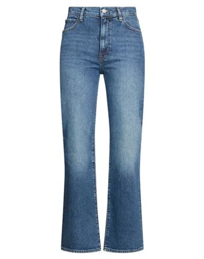 Frame The Pixie Arrow Woman Jeans Blue Size 33 Cotton, Elastane In Multi