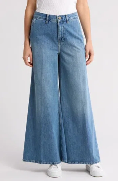Frame The Pixie Extra Wide Leg Trouser Jeans In Blue