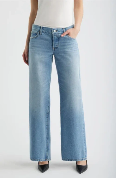 Frame The Pixie Gray Wide Leg Jeans In Blue
