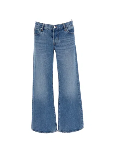 Frame The Pixie Gray Wide-leg Jeans In Multi