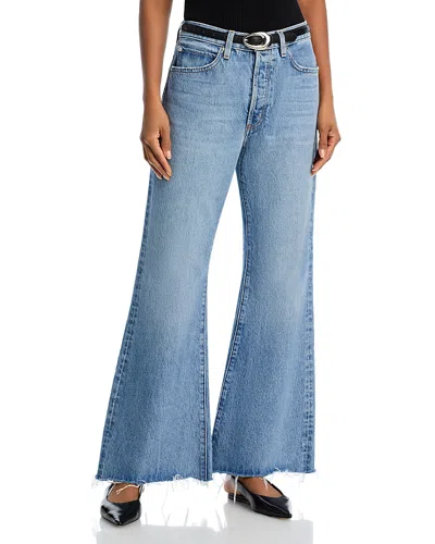 FRAME THE PIXIE LAX HIGH RISE WIDE LEG JEANS IN ALDERTON RAW FRAY