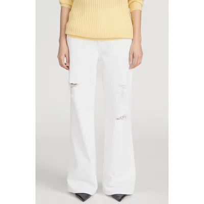 Frame The Pixie Loose Ripped Wide Leg Jeans In Multi