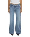 Frame The Pixie Low Rise Bootcut Jeans In Rapture In Blue