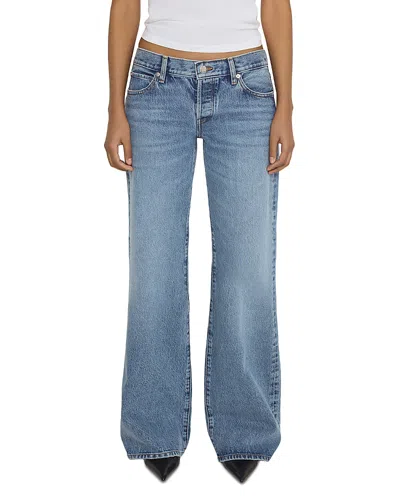 Frame The Pixie Low Rise Bootcut Jeans In Rapture In Blue