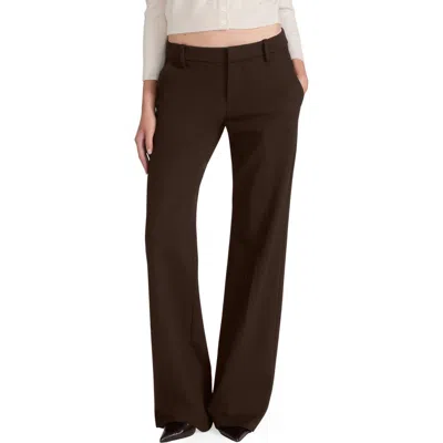 Frame The Pixie Low Rise Wide Leg Trousers In Americano