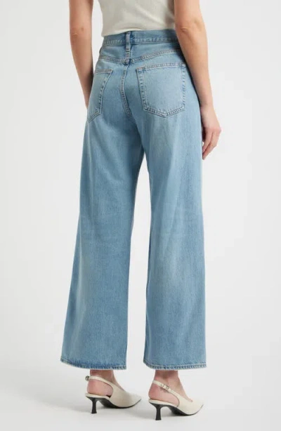 Frame The Pixie Off Duty Stroll High Waist Relaxed Straight Leg Jeans In Blue