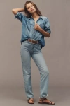 FRAME THE PIXIE RULER PETITE HIGH-RISE STRAIGHT-LEG JEANS
