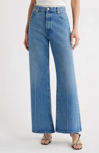Frame The Pixie Super High Waist Loose Wide Leg Jeans In Blue