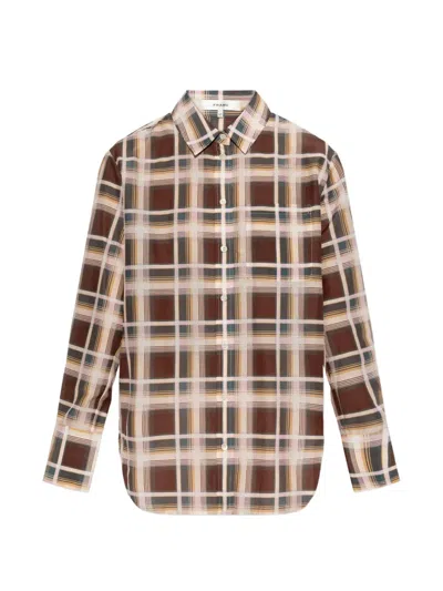 Frame The Plaid Boy Oversized Shirt In Multi