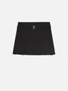 Frame The Pleated Mini Skirt In Black