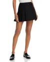 Frame The Pleated Mini Skirt In Black
