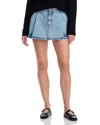 Frame Pleated Denim Mini Skirt In Outlaw In Outlaw