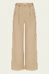 Frame The Pleated Stilt Trouser In Light Khaki In Neutral