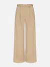 Frame The Pleated Stilt Trouser In Light Khaki In Neutral