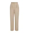 Frame The Pleated Stilt Trouser In Light Khaki In Neutral