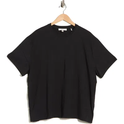 Frame The Plus One Pima Cotton T-shirt In Black