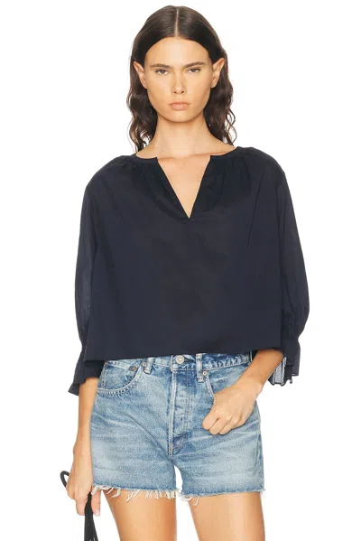 Frame The Poet Blouse In Blue