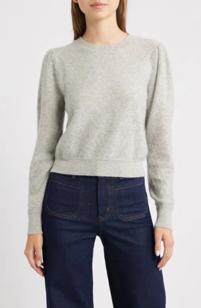 Frame The Pointelle Cashmere Sweater In Gray