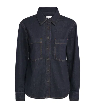Frame The Polished Denim Shirt In Blue