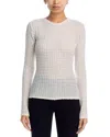 Frame Womens The Popcorn Textured Stretch-cotton Blend Top Alabaster In Alabaster