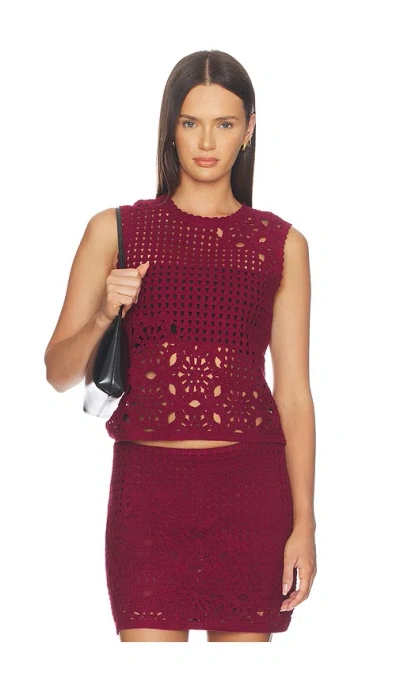Frame The Postcard Tank In Burgundy