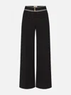 Frame The Prim Slim Palazzo Trouser Pants In Black