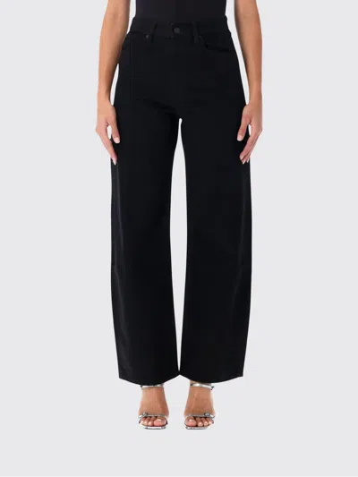 Frame The Ranger Mid-rise Wide-leg Cotton Jeans In Black