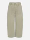 Frame The Ranger Crop Wide Leg Utility Pants In Green