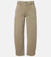 Frame The Ranger Crop Wide Leg Utility Pants In Green