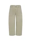 Frame The Ranger Crop Wide Leg Utility Pants In Brown