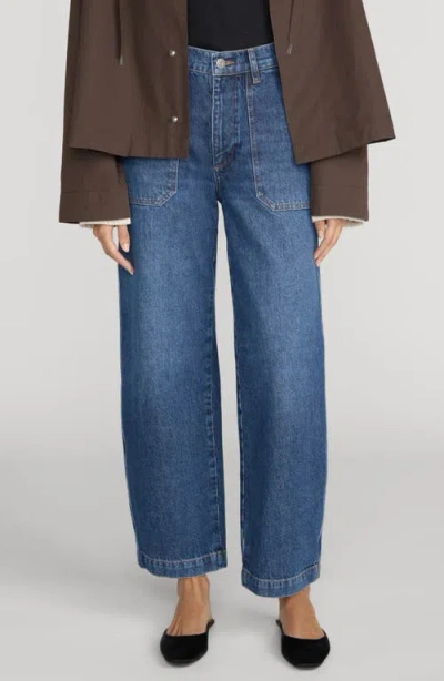 Frame The Ranger Wide Leg Jeans In Black
