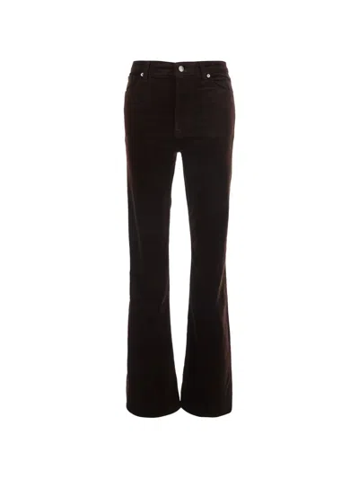 Frame The Reboot Corduroy Trousers In Burgundy