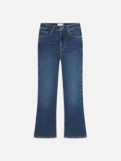 Frame The Reboot Crop Bootcut Jeans In Blue