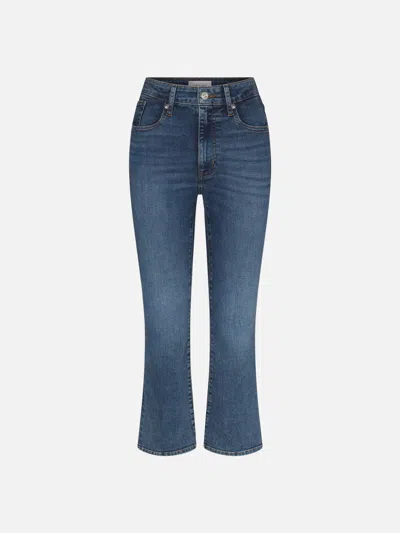 Frame The Reboot Crop Bootcut Jeans In Blue
