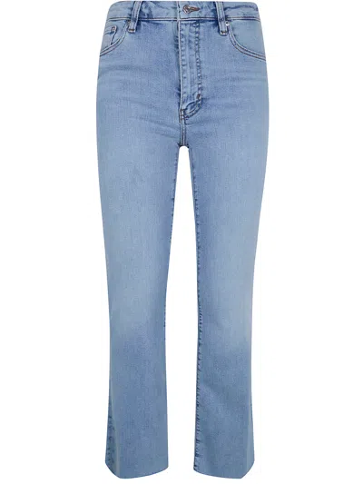 Frame "the Reboot Crop" Denim In Blue