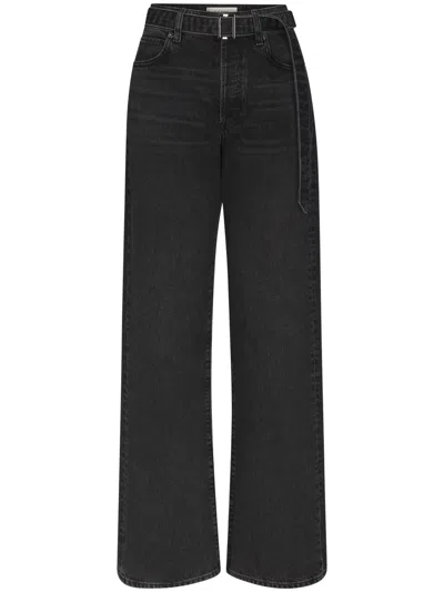 Frame The Reboot Crop High-waist Kick-flare Mini Jeans In Gray