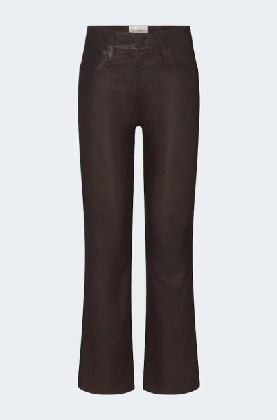 Frame The Reboot Crop In Leather Truffle In Brown