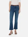 Frame The Reboot High Rise Ankle Bootcut Jeans In Keepsake In Blue