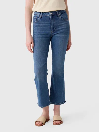 Frame Reboot High Rise Crop Jeans In Crest In Blue